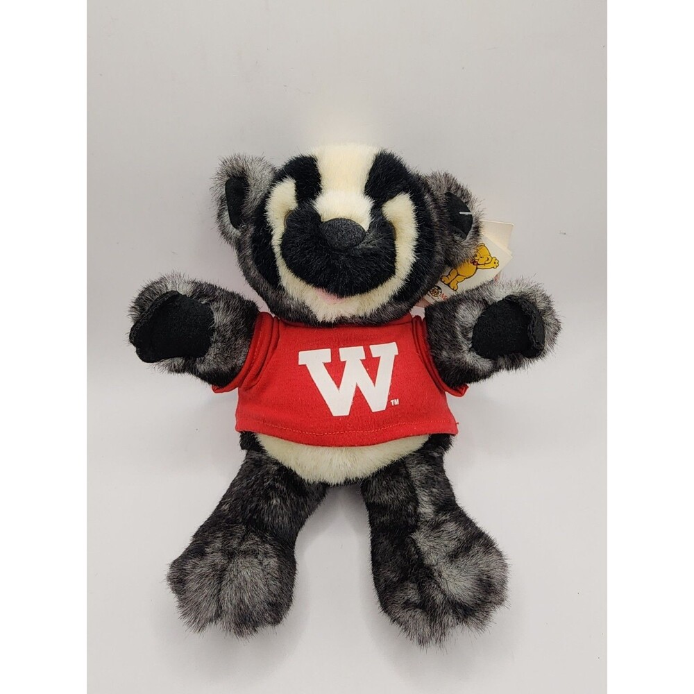 Vintage Mary Meyer Wisconsin Badgers Bucky Stuffed Animal Plush Badger 1994 NWT